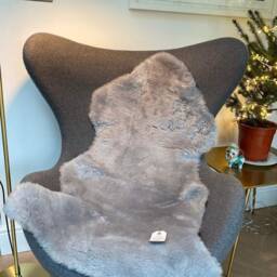Silver Grey Short Wool Shearling, Genuine Sheepskin, 70 X 90cm - thumbnail 2