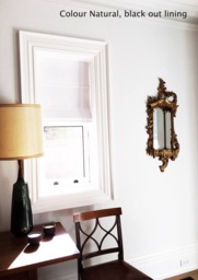 White Flat Roman Shade, Faux Linen Fabric, Chain Mechanism