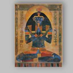 Ancient Egyptian Goddess Prayer Hieroglyphic Temple Art Canvas Wall Print Decor Picture Ready To Hang - thumbnail 1