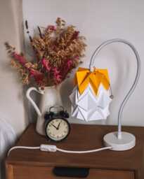 Table Lamp Kikyo With Flexible Cable & Small Paper Lampshade - thumbnail 1
