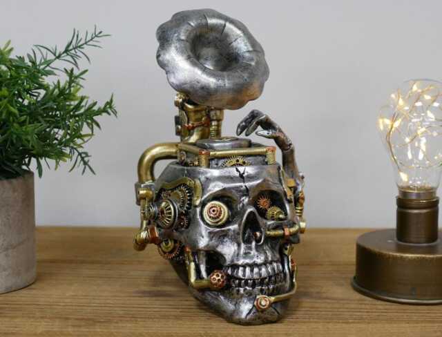 Silver Steam Punk Themed Skull - image 1