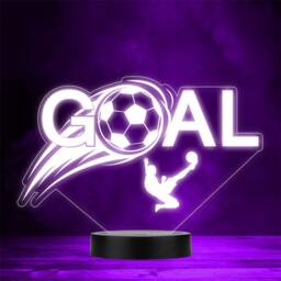 Football Goal Sports Fan Kicking Personalised Gift Colour Night Light - thumbnail 1