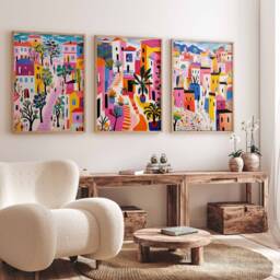 Set Of 3 Spain Posters, Vintage Spanish Aesthetic Prints, Travel Art, Floral Wall Art Poster, Tropical - thumbnail 3