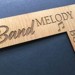 Band Picture Frame Alder Wood - 11x14 Holds 8x10 Photo Awards, Gift For Director, Musician, Music - thumbnail 3