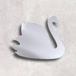 Swan Large Acrylic Mirror Wall Art - Many Size Options - Custom Sizes, Shapes & Colours - thumbnail 3