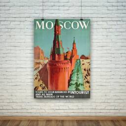 Moscow Poster Vintage Russia Travel Print - thumbnail 1