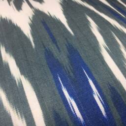 Handwoven Silk Ikat Pillow Cover 24x24, Modern Accent Cushion - thumbnail 4