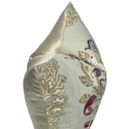 Floral Lampas Pillow Cover Italian Woven Designer - thumbnail 2