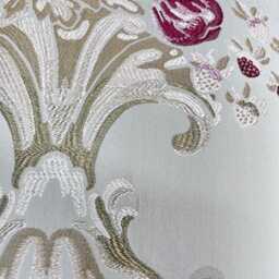 Floral Lampas Pillow Cover Italian Woven Designer - thumbnail 4
