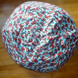 Gecko Camouflage Bean Bag Chair Cover, Red, Blue, Light Brown, Cream, Lizard, Turquoise, , Etsy Kids, Gifts Under 75 - thumbnail 2