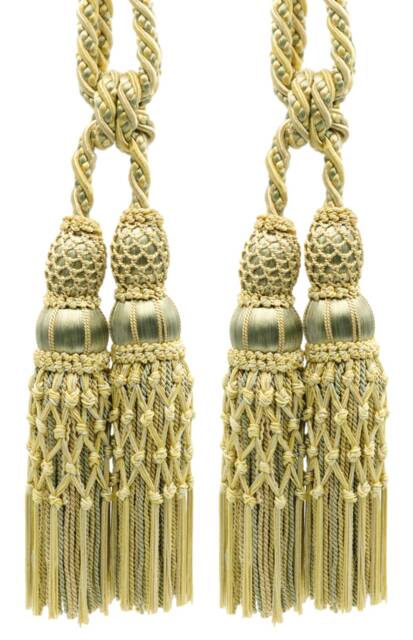 "D??copro Curtain & Drapery Double Tassel Tieback, Length 10"" - 25cm, Spread 38" - image 1