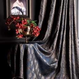 Luxury Gold Curtain For Living Room - Custom Size Striped Drape - thumbnail 3
