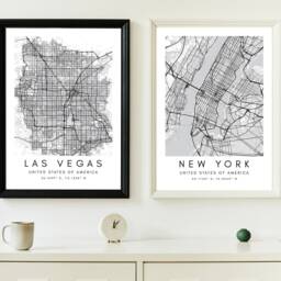 Minimalist Las Vegas Map Art Print Modern City Wall Decor - thumbnail 3