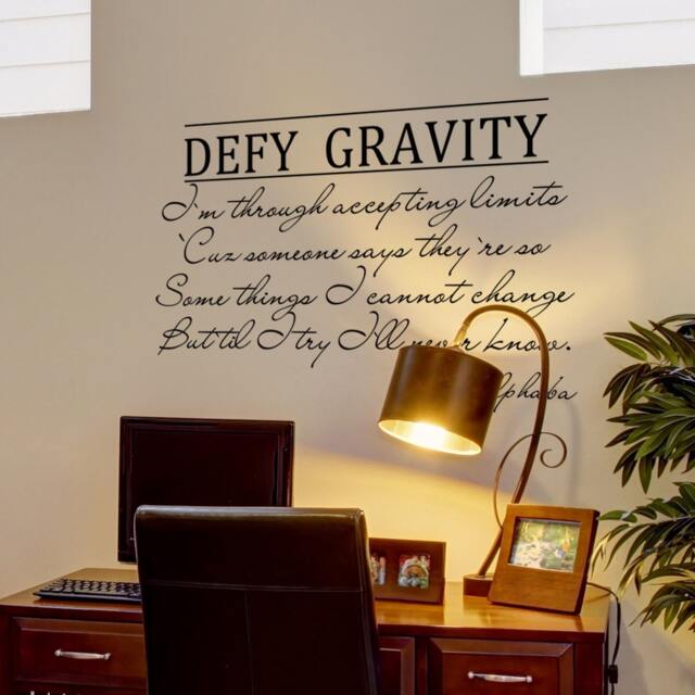 Defying Gravity Wicked Vinyl Wall Decal Art Decor Quote Sticker Saying - 130 - image 1