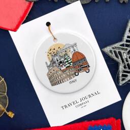 Italy Personalised Christmas Tree Ceramic Ornament Decoration Xmas Bauble Gift Present Festive Decor Souvenir Holiday Custom Travel - thumbnail 2