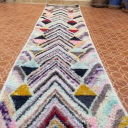 Berber Moroccan Wool Rug Tribal Entryway Runner - 2.2 X 10 Ft - thumbnail 2