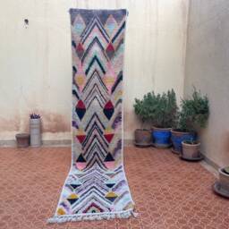 Berber Moroccan Wool Rug Tribal Entryway Runner - 2.2 X 10 Ft - thumbnail 4