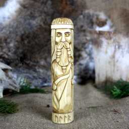 Hand Carved Ullr Statue, Norse Winter God, Wooden Viking Figurine 15cm - thumbnail 2