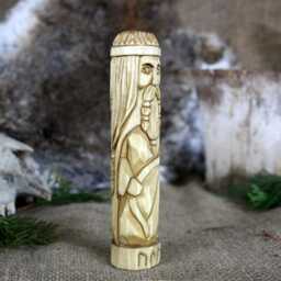 Hand Carved Ullr Statue, Norse Winter God, Wooden Viking Figurine 15cm - thumbnail 3