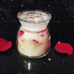 Rose Candle With Bulgarian Essential Oil & White Beeswax. Scented Candle. Gift Hand-Crafted Petal - thumbnail 4