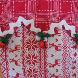 Bells & Holly Berry Leaves Christmas Stocking - thumbnail 3