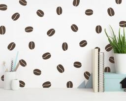 Coffee Bean Wall Decals - Modern Decals, Unique Decor, Removable Stickers, Vinyl - thumbnail 1