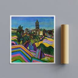 Joan Miro Wall Art - Prades The Village Framed Canvas Or Rolled Print - thumbnail 3