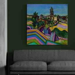 Joan Miro Wall Art - Prades The Village Framed Canvas Or Rolled Print - thumbnail 2