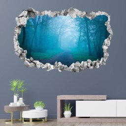 Dark Misty Forest Trees Autumn Wall Decal Sticker Mural Poster Print Art Home Office Decor Ka5 - thumbnail 2