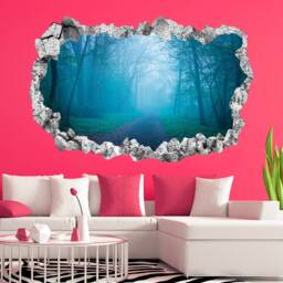 Dark Misty Forest Trees Autumn Wall Decal Sticker Mural Poster Print Art Home Office Decor Ka5 - thumbnail 3