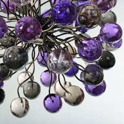 Pendant Light, Island Lighting Fixtures With Bubbles At Purple & Gray Color - thumbnail 4