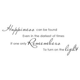 Happiness Wall Decals Quotes Vinyl Decal Home Decor Family Housewares Stickers - 046 - thumbnail 3