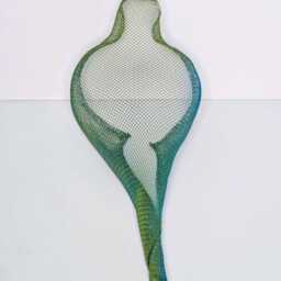 Wire Bird Sculpture Green& Blue Metal Animal Home Decor - thumbnail 2