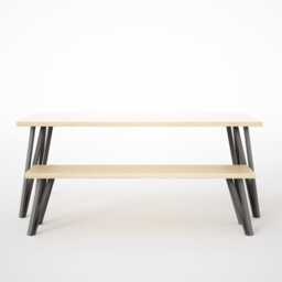 Ply Dining Set With Black Metal Legs, Customisable Sizes, Worldwide Delivery, Birch Ply Collection - thumbnail 2