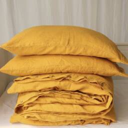 Linen Duvet Cover, Natural Bed. Queen, King, Twin, Full, Custom Size . Mooshop Pure Linen New Colours. 100% Bedding - thumbnail 3