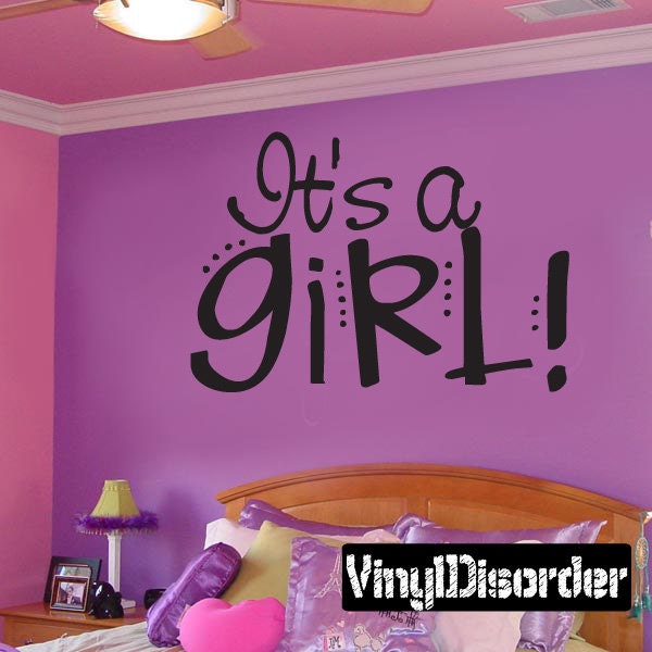 It's A Girl - Vinyl Wall Decal Quotes Sticker Ce002Itsagirlviiiet - image 1