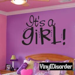 It's A Girl - Vinyl Wall Decal Quotes Sticker Ce002Itsagirlviiiet - thumbnail 1