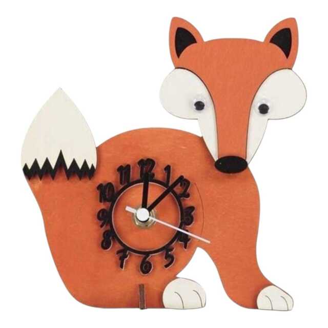 Fox Mini Free Standing Wooden Clock - image 1