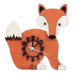 Fox Mini Free Standing Wooden Clock - thumbnail 2