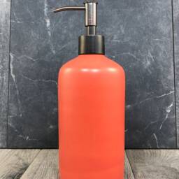 Hand Thrown Ceramic Soap Dispenser - Satin Matte Stoneware Lotion Pump - thumbnail 2