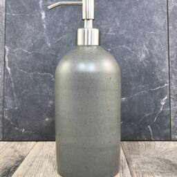Hand Thrown Ceramic Soap Dispenser - Satin Matte Stoneware Lotion Pump - thumbnail 3