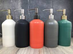 Hand Thrown Ceramic Soap Dispenser - Satin Matte Stoneware Lotion Pump