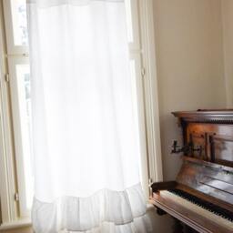 Linen Curtains With Ruffles, Curtain Panel - thumbnail 3