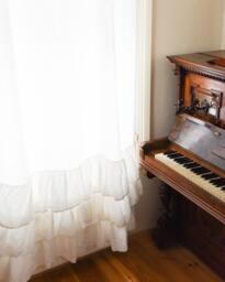 Linen Curtains With Ruffles, Curtain Panel
