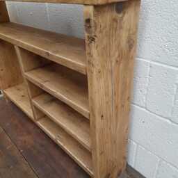 Handmade Rustic Hall Table Entryway Shoe Rack Shelving Unit - thumbnail 4