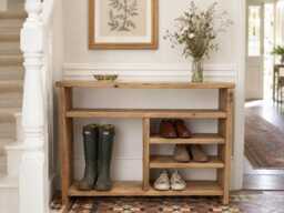 Handmade Rustic Hall Table Entryway Shoe Rack Shelving Unit