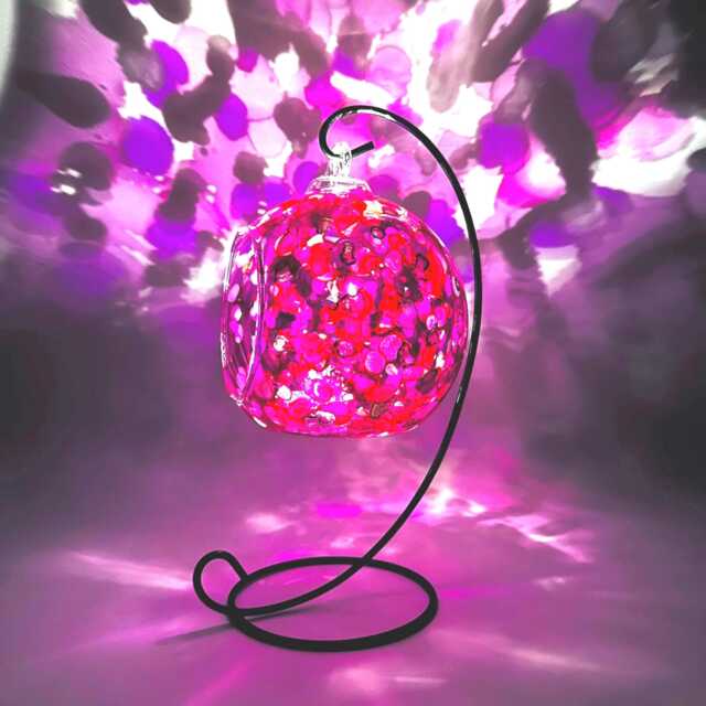Pink Crush Abstract Hand Painted Candle Holder - image 1