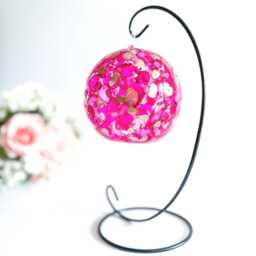 Pink Crush Abstract Hand Painted Candle Holder - thumbnail 2