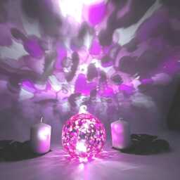 Pink Crush Abstract Hand Painted Candle Holder - thumbnail 4