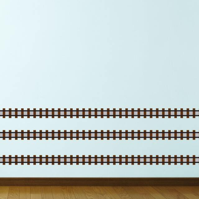Train Track Wall Sticker - 20 Foot Peel & Stick Railroad Decal - Sku 1254 - image 1